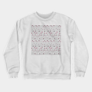 Geometric Line Art Pattern - Horizontal Pink Crewneck Sweatshirt